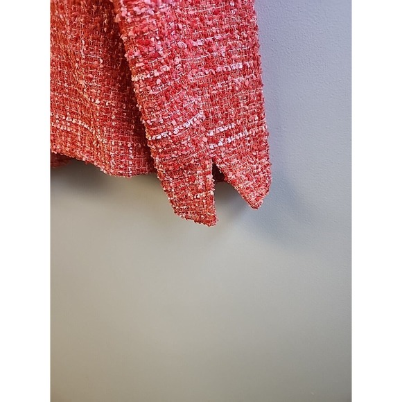Coldwater Creek Women s Orange Tweed Textured Blazer‎ Jacket size 8 - Picture 4 of 9